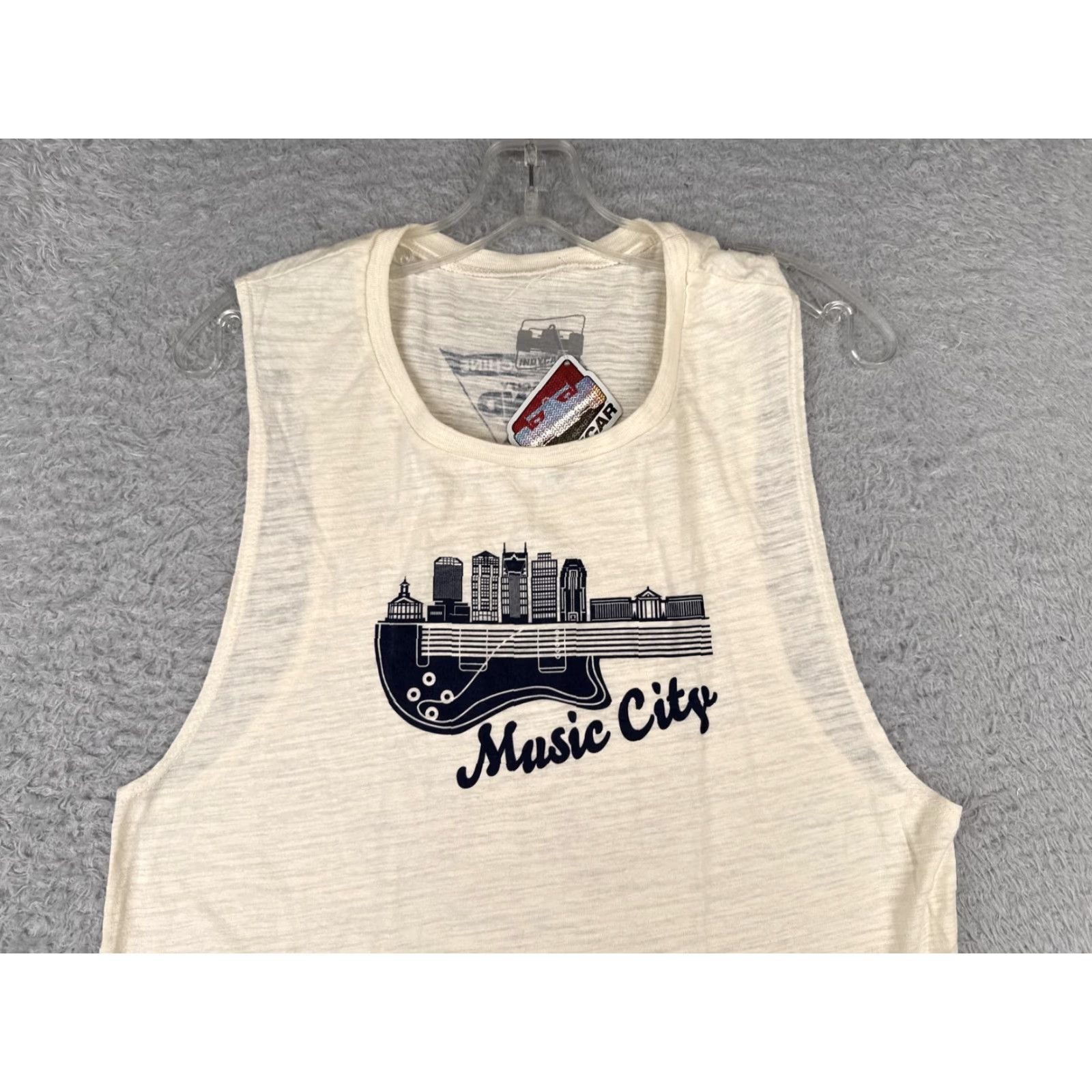 Vintage INDYCAR Tank Beige Nashville Music City Grand Prix Tank Top Shirt Large Womens Size L / US 10 / IT 46 - 4 Thumbnail