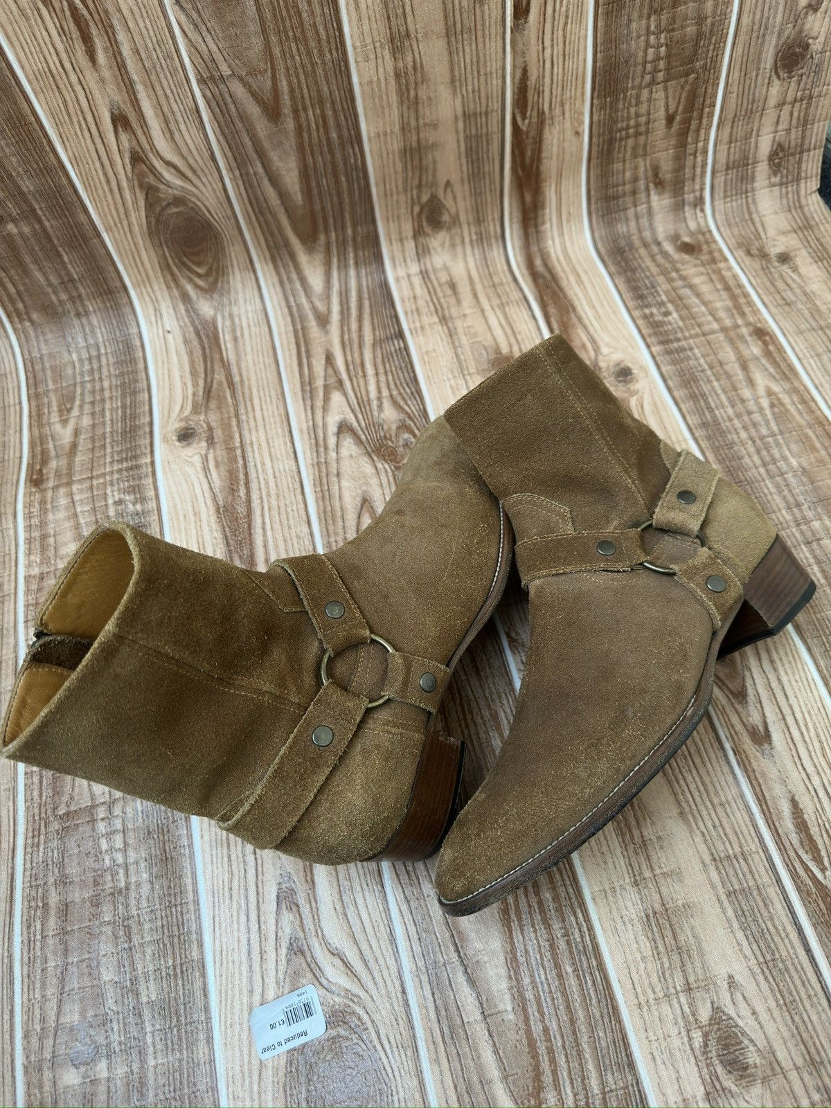 Saint Laurent Paris Hedi Slimane Saint Laurent Wyatt Harness Camel suede Boots Size US 9 / EU 42 - 16 Thumbnail