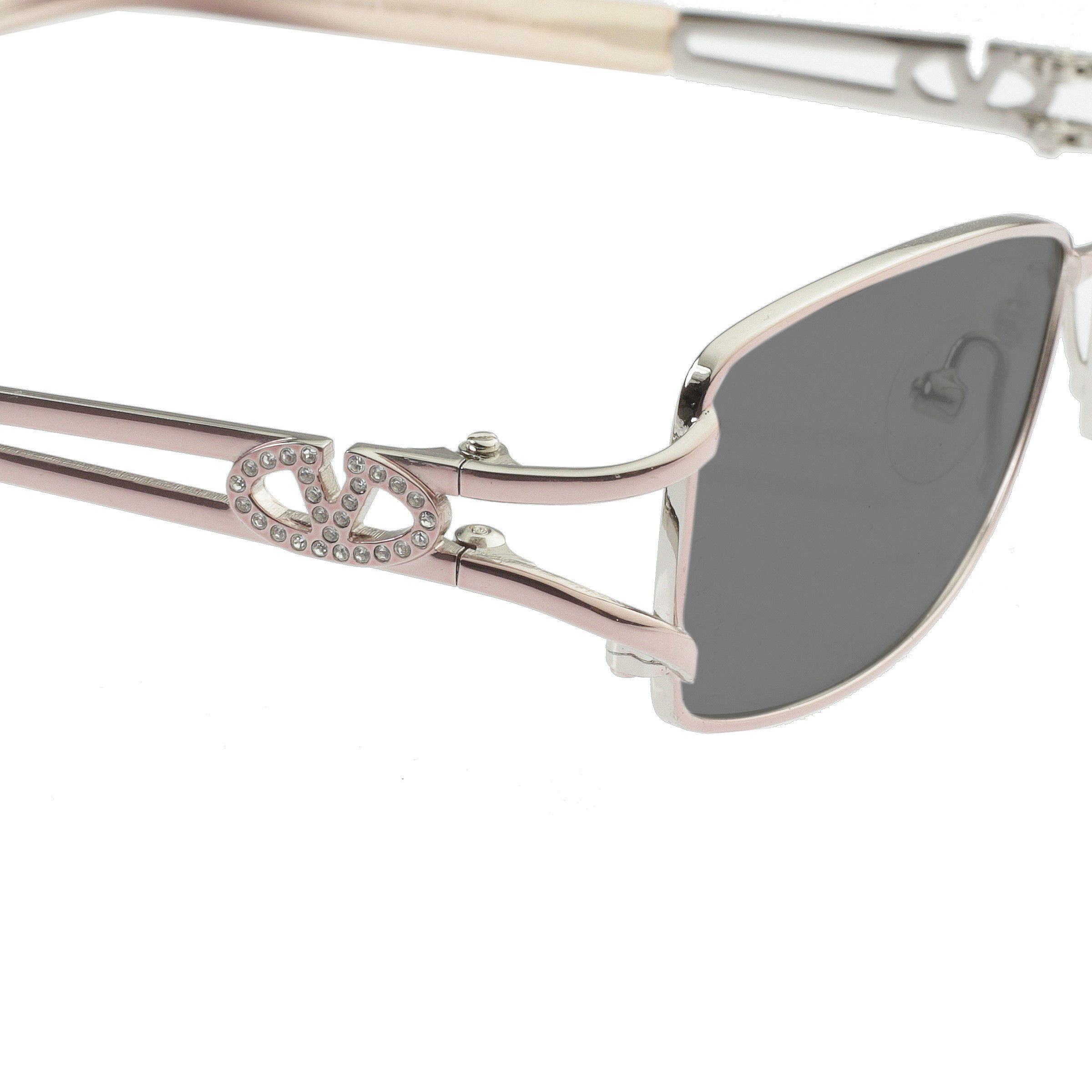 Valentino Valentino '90s Crystal Signature Baby Pink Sunglasses Black Size ONE SIZE - 2 Thumbnail