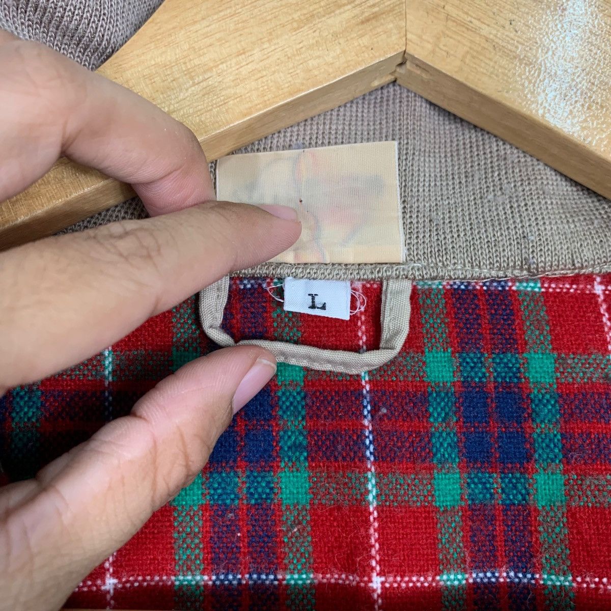 Ellesse ELLESSE Red Tartan Lined Turtleneck Jacket #1163-C53 Size US L / EU 52-54 / 3 - 17 Thumbnail