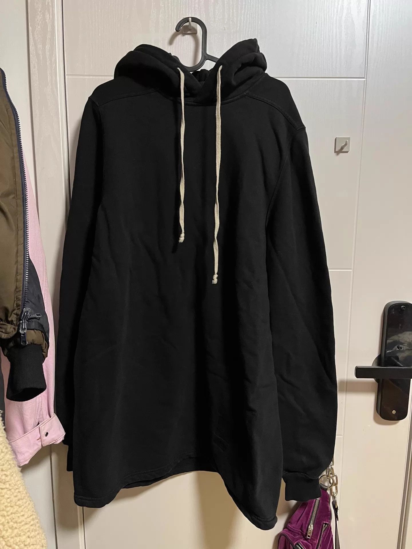Rick Owens Rick Owens Dark Classic Fleece-Lined Long Hoodie S Size US S / EU 44-46 / 1 - 1 Thumbnail