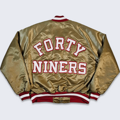 San Francisco 49ers Vintage 80's Spell Out Chalk Line Satin Gold