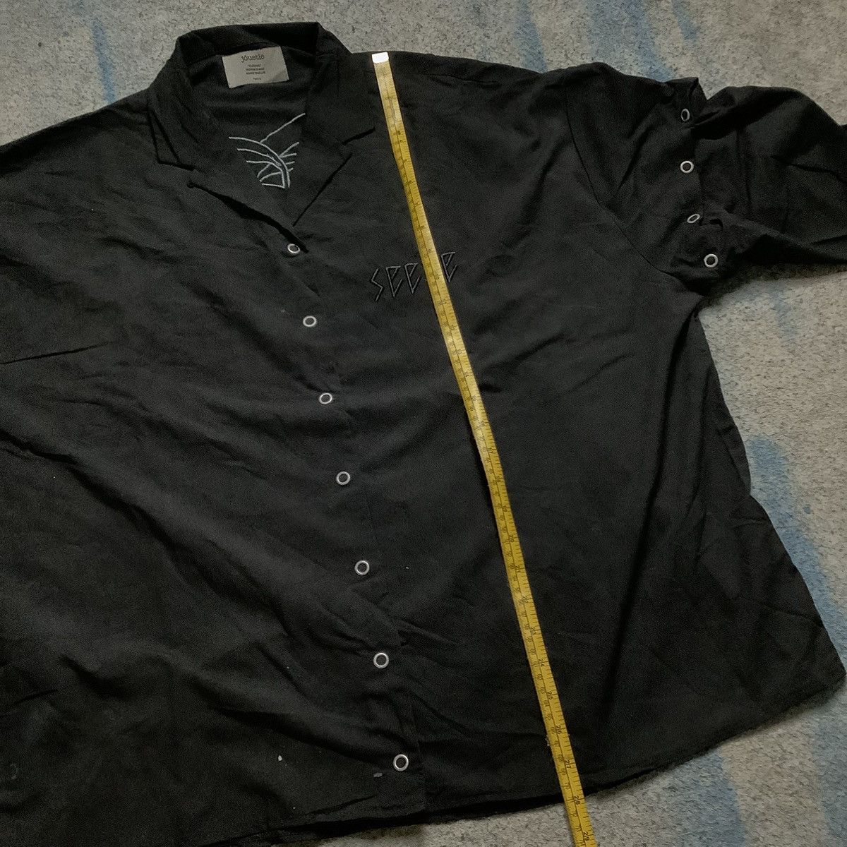 Anime × Cartoon Network × Vintage Jouetie Evangelion Black Shirt Y2K Style Size US M / EU 48-50 / 2 - 10 Thumbnail