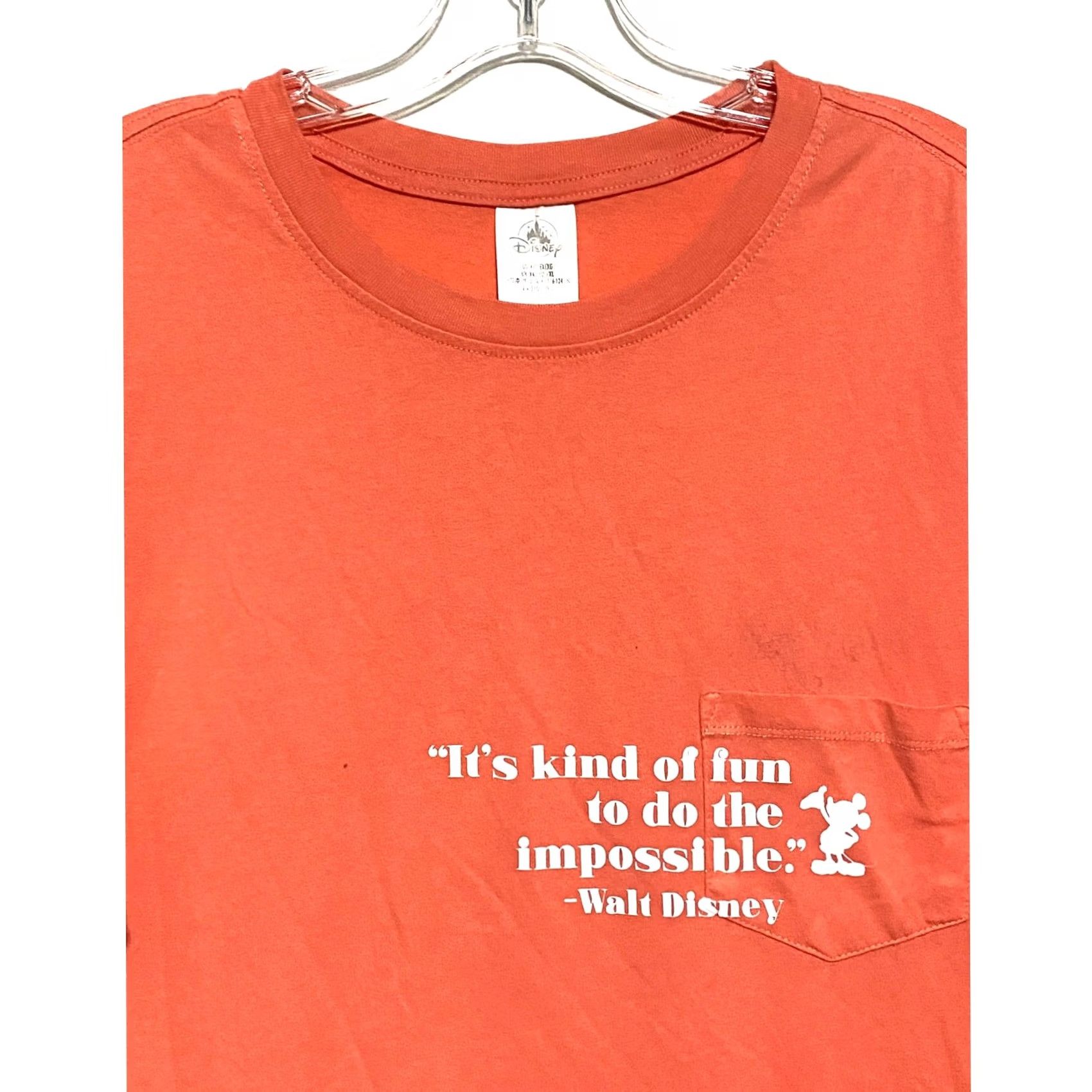 Disney VINTAGE Disney Its Kind Of Fun To Do The Impossible Pocket T Shirt Mens XXL Mickey Mouse Size US XXL / EU 58 / 5 - 2 Thumbnail