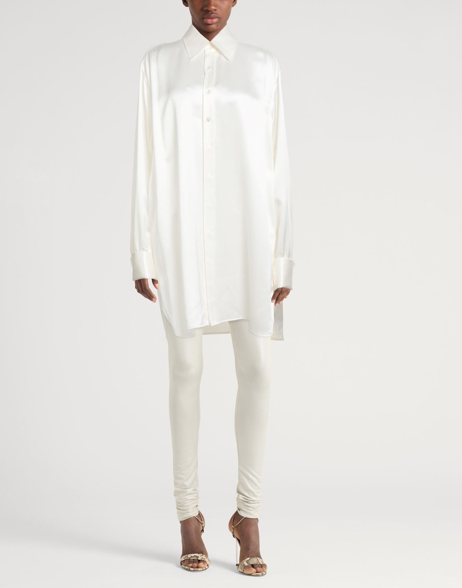 Maison Margiela oc11z0925 Silk Shirt in White Size S / US 4 / IT 40 - 1 Preview