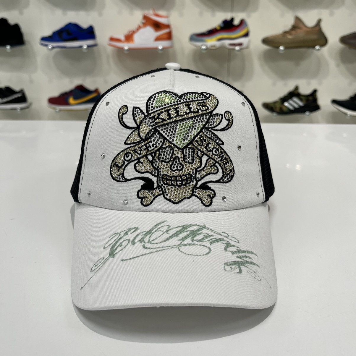 Ed Hardy Ed Hardy Cap White Size ONE SIZE - 1 Thumbnail
