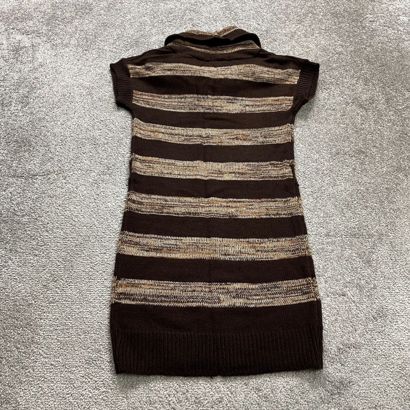 Vintage Love by Chesley Acrylic Sweater Womens L Brown Sleeveless Cowl Neck Knit Top Size L / US 10 / IT 46 - 2 Thumbnail