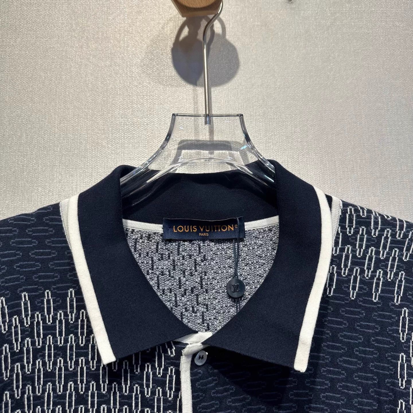 Louis Vuitton LV Damier short-sleeve knit shirt XL Size US XL / EU 56 / 4 - 5 Thumbnail