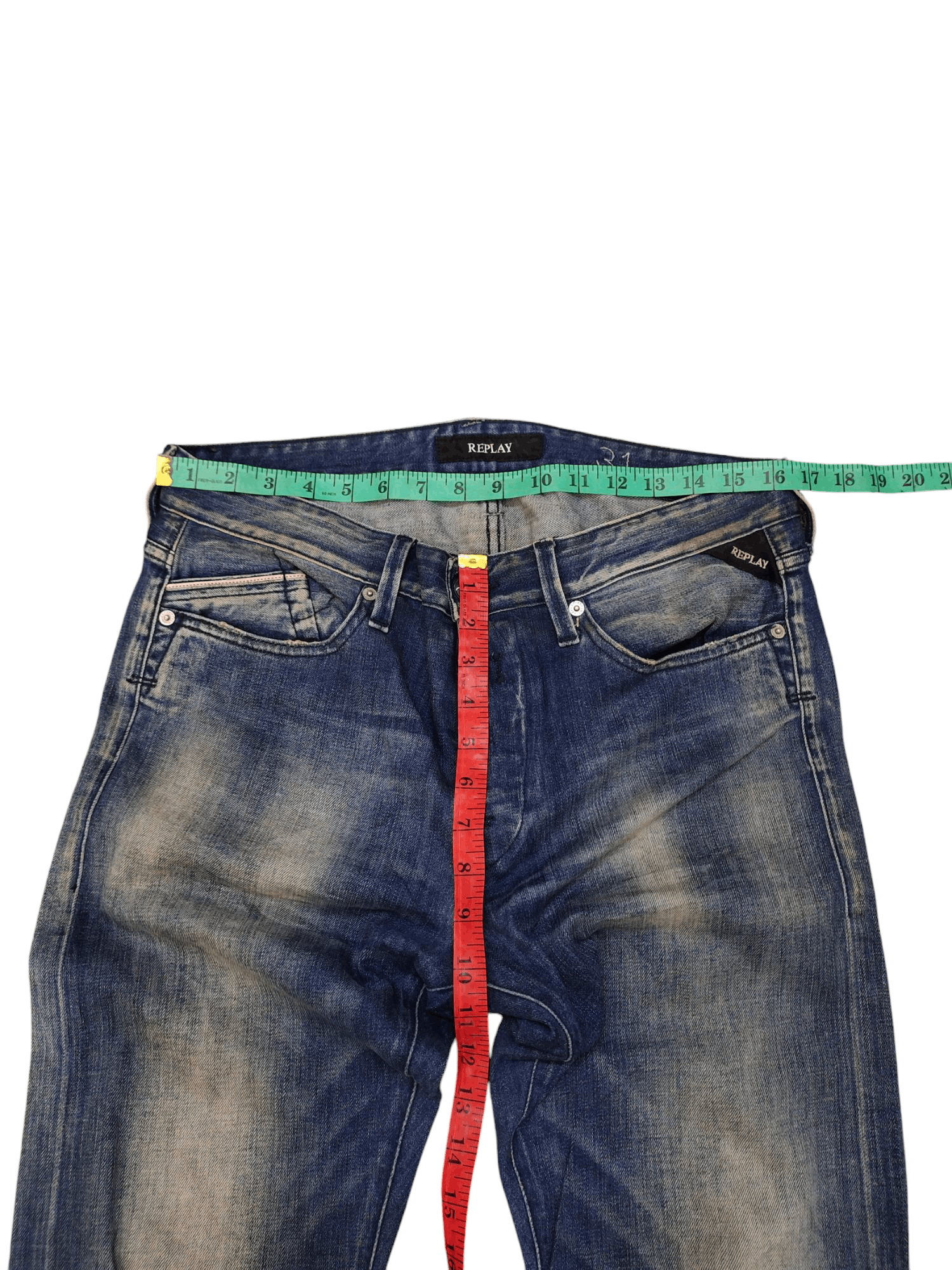 If Six Was Nine Vintage Y2k Replay Clawmark Rusty Faded Denim Jeans Size US 32 / EU 48 - 16 Thumbnail