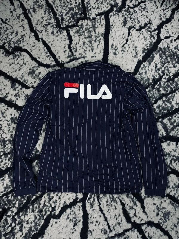 Fila Fila Black Label Navy Striped Windbreaker Jacket S Size US S / EU 44-46 / 1 - 3 Thumbnail