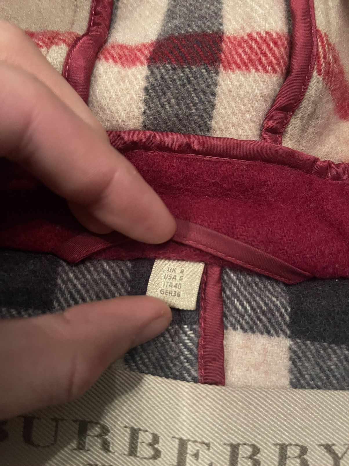 Burberry × Designer Burberry Brit iconic nova check wool duffle coat jacket Size XS / US 0-2 / IT 36-38 - 13 Thumbnail