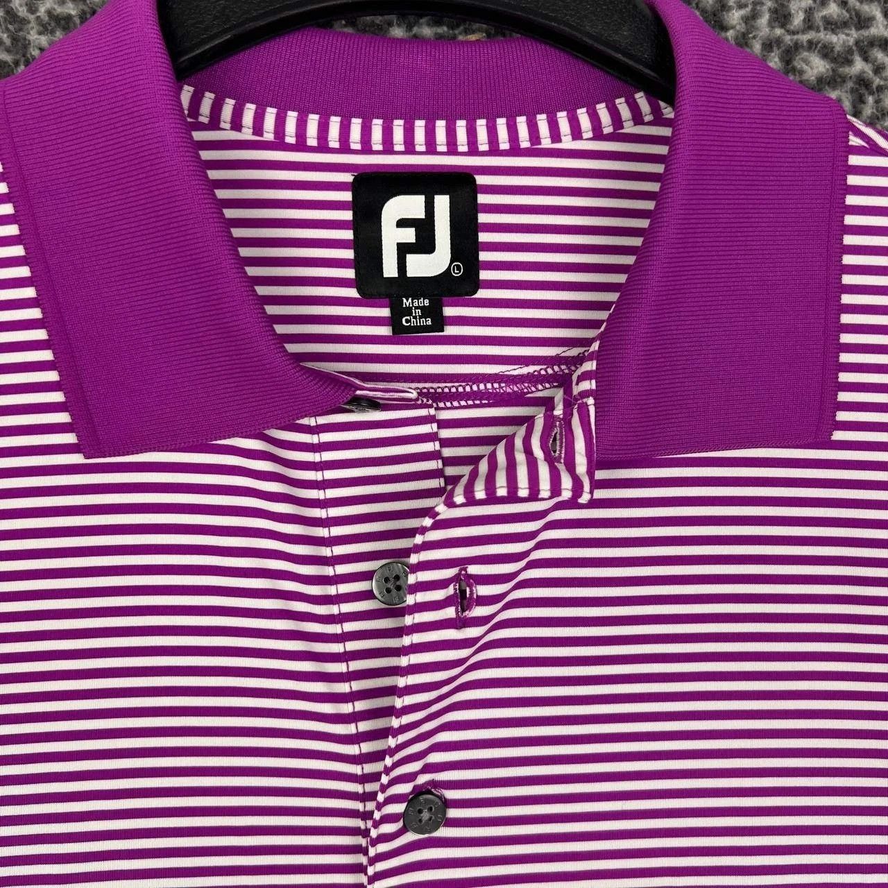 Footjoy FootJoy Golf Polo Shirt L Striped Short Sleeve Performance Size US L / EU 52-54 / 3 - 4 Thumbnail
