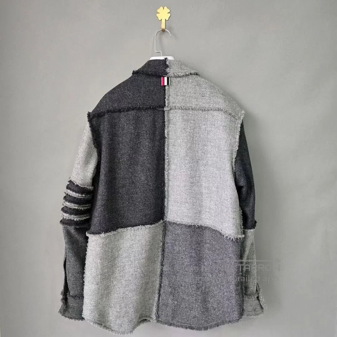 Thom Browne thom browne black gray wool jacket. Size US S / EU 44-46 / 1 - 2 Thumbnail
