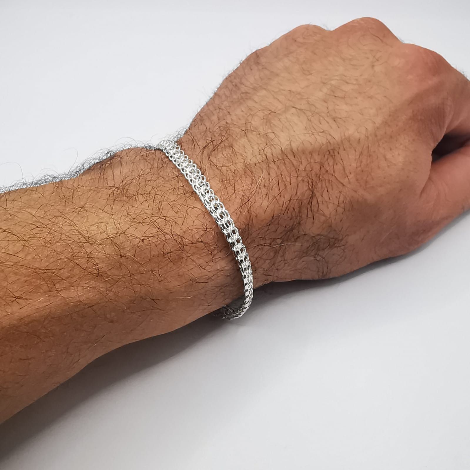 Sterling Silver Vintage Bracelet Jewelry,925 Sterling Silver, Handmade 8,50g Size ONE SIZE - 7 Thumbnail