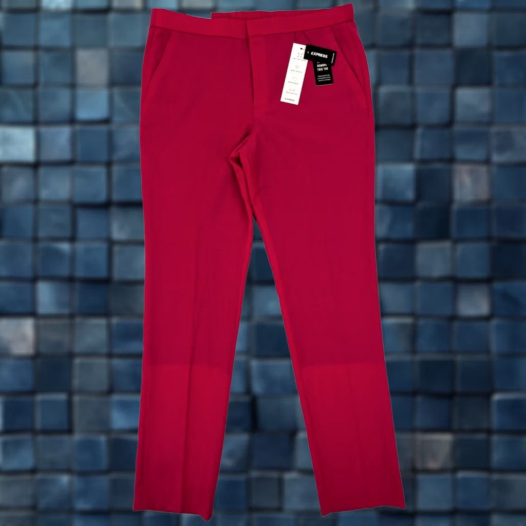 Express Express Wool Blend Stretch Twill Hi Rise Pants Women 34 Pink Size 24" / US 00 / IT 34 - 1 Thumbnail