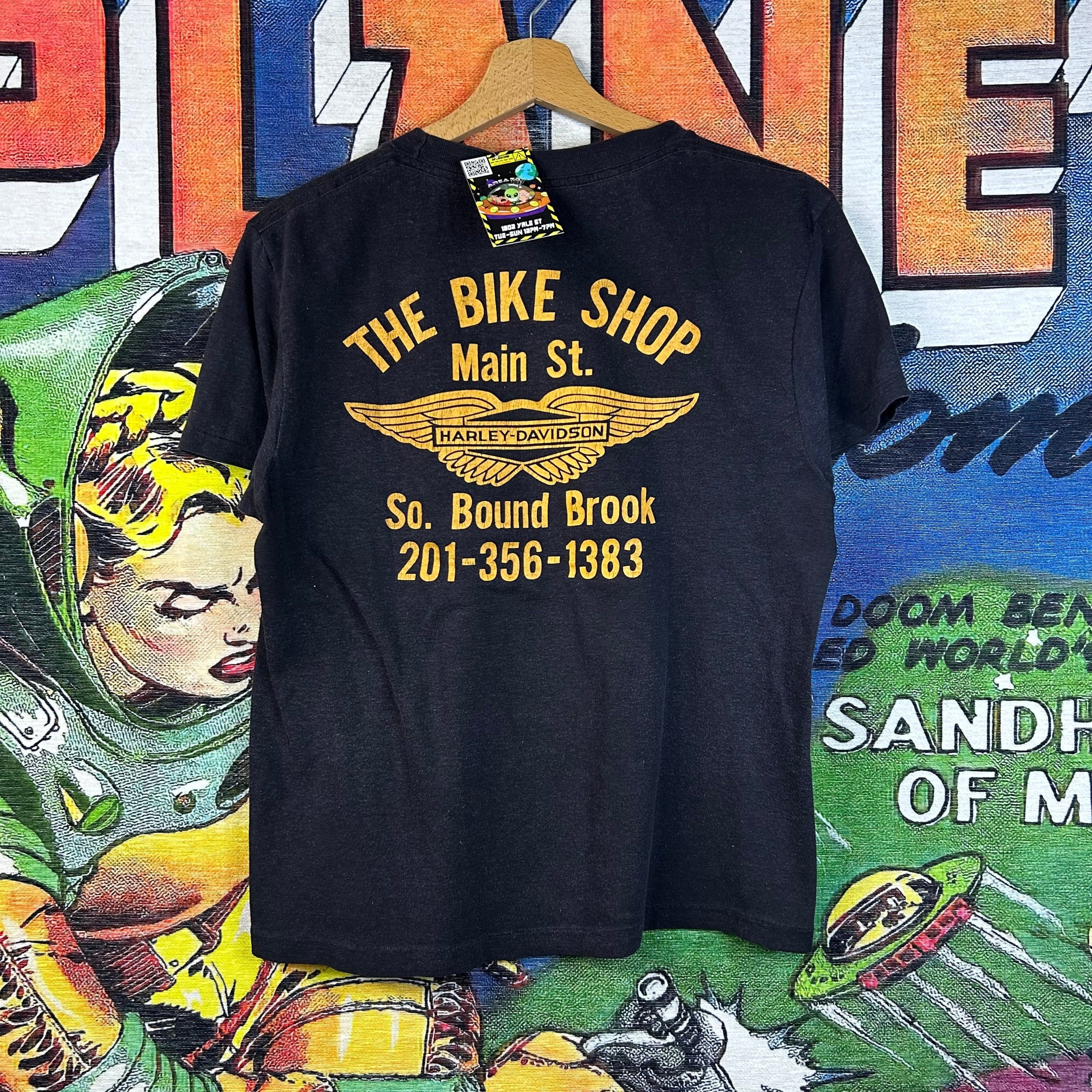 Harley Davidson Vintage 80s Harley Davidson Middlesex Tee Size Medium Size US M / EU 48-50 / 2 - 2 Thumbnail