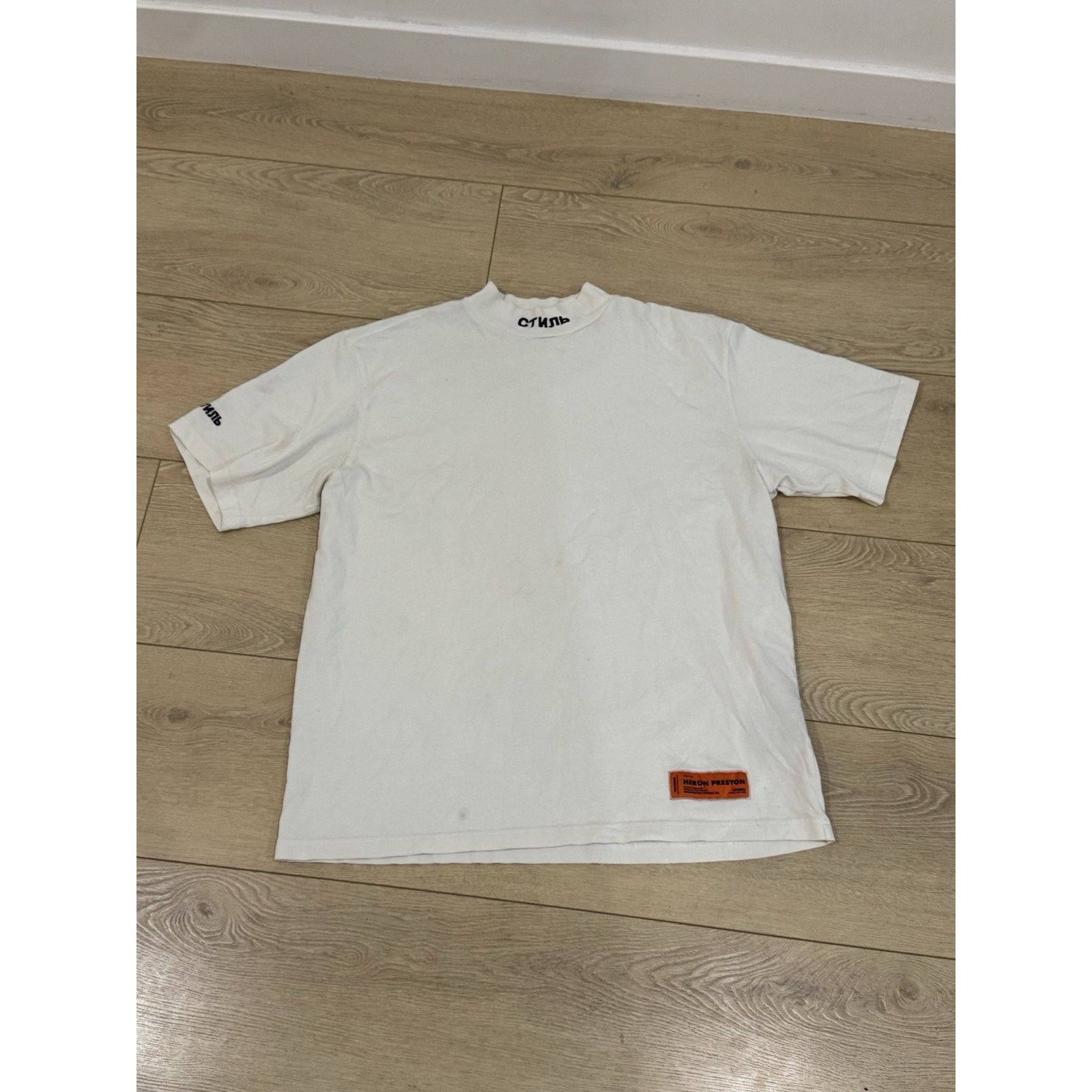 Heron Preston Heron Preston Mock Neck T-Shirt Size Small Fit Like Medium Size US L / EU 52-54 / 3 - 1 Thumbnail