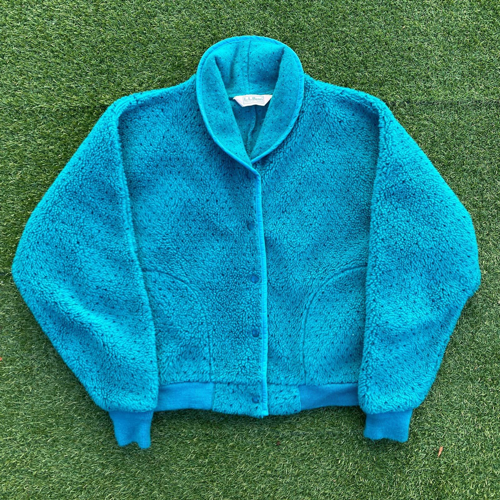 Vintage LL Bean Women's 1980's Vintage Fleece Bomber Jacket Grailed