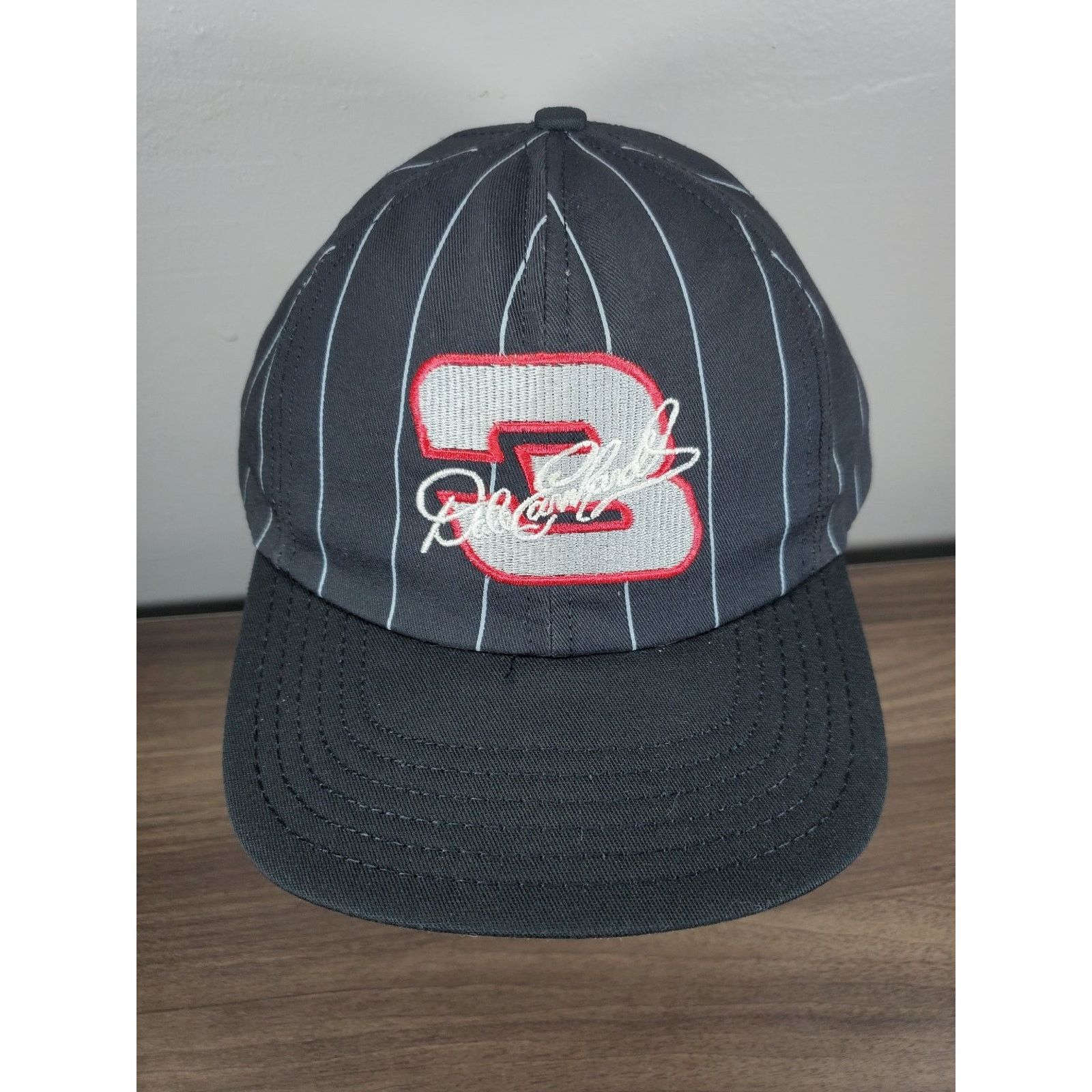 NASCAR × Vintage Dale Earnhardt #3 Pinstripe Hat Snapback Cap Sports Image Size ONE SIZE - 1 Thumbnail