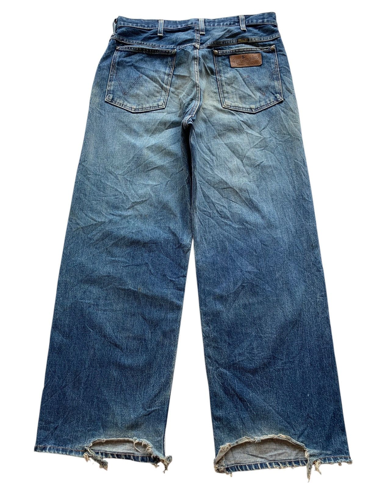 Wrangler VINTAGE WRANGLER SELVEDGE BAGGY RUSTY DISTRESSED DENIM Size US 33 - 3 Thumbnail