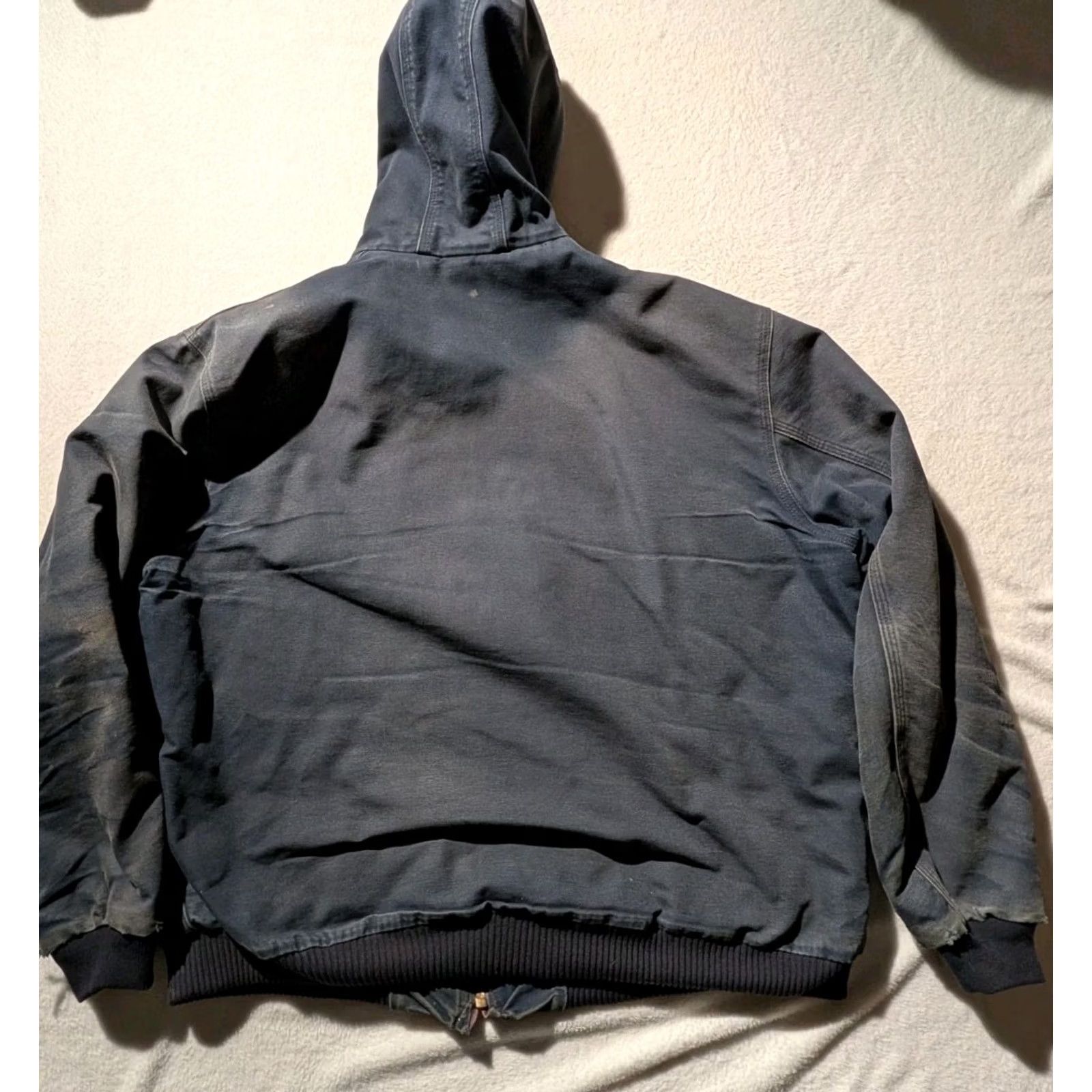 Carhartt VINTAGE Carhartt Hooded Jacket J140 DNY Blue Canvas Adult 2XL XXL Tall Workwear Mens Size US XXL / EU 58 / 5 - 6 Thumbnail