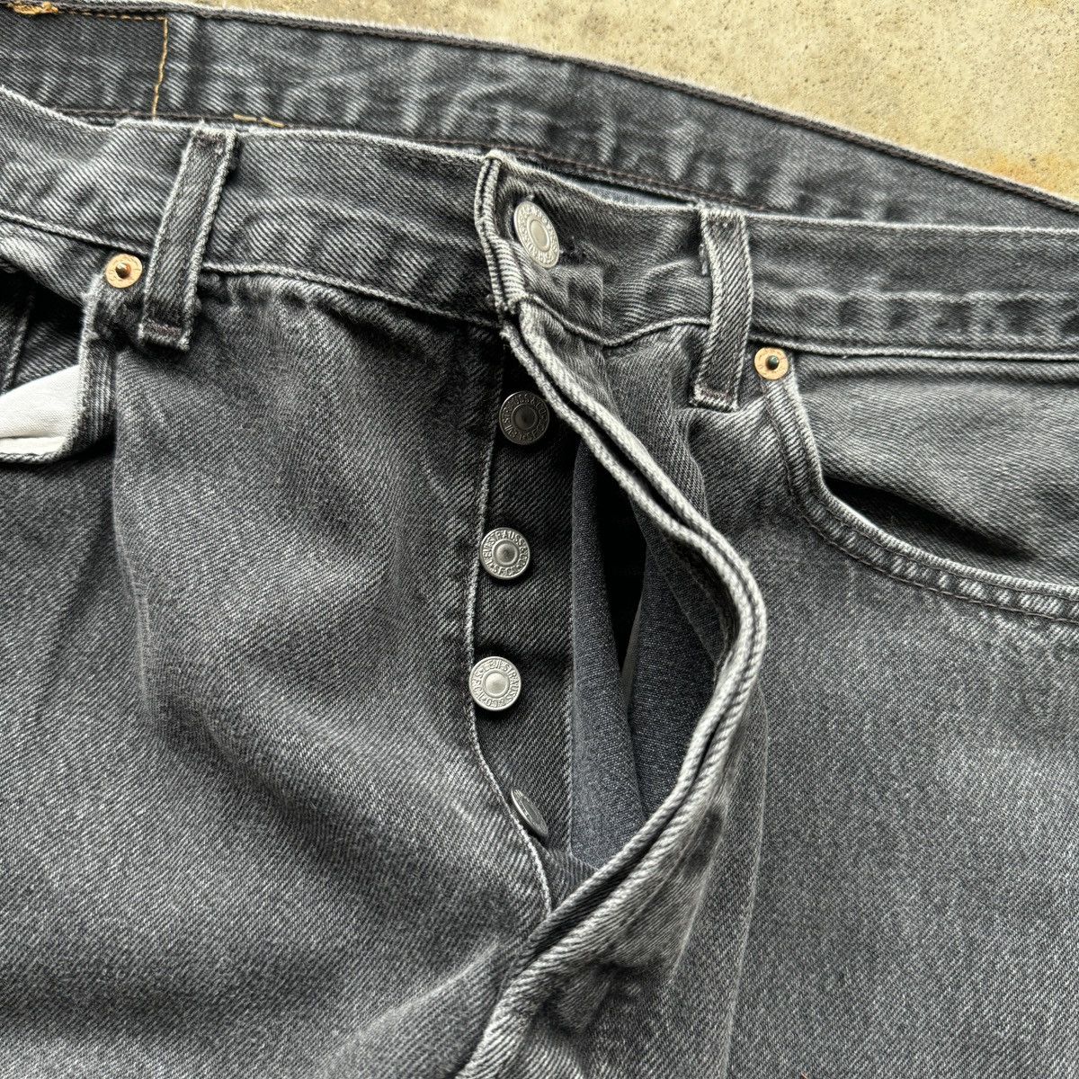 Levi's Levi's 501 Faded Black Thrashed Denim Jeans ERD Grunge Size US 36 / EU 52 - 7 Thumbnail