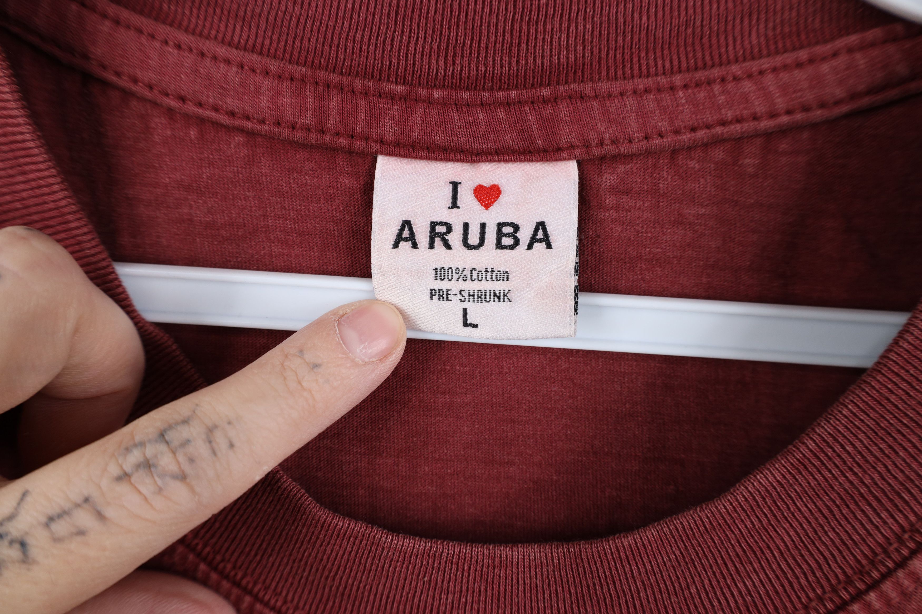 Vintage Vintage 90s Streetwear Stonewash Caribbean Aruba T-Shirt Size US L / EU 52-54 / 3 - 8 Thumbnail