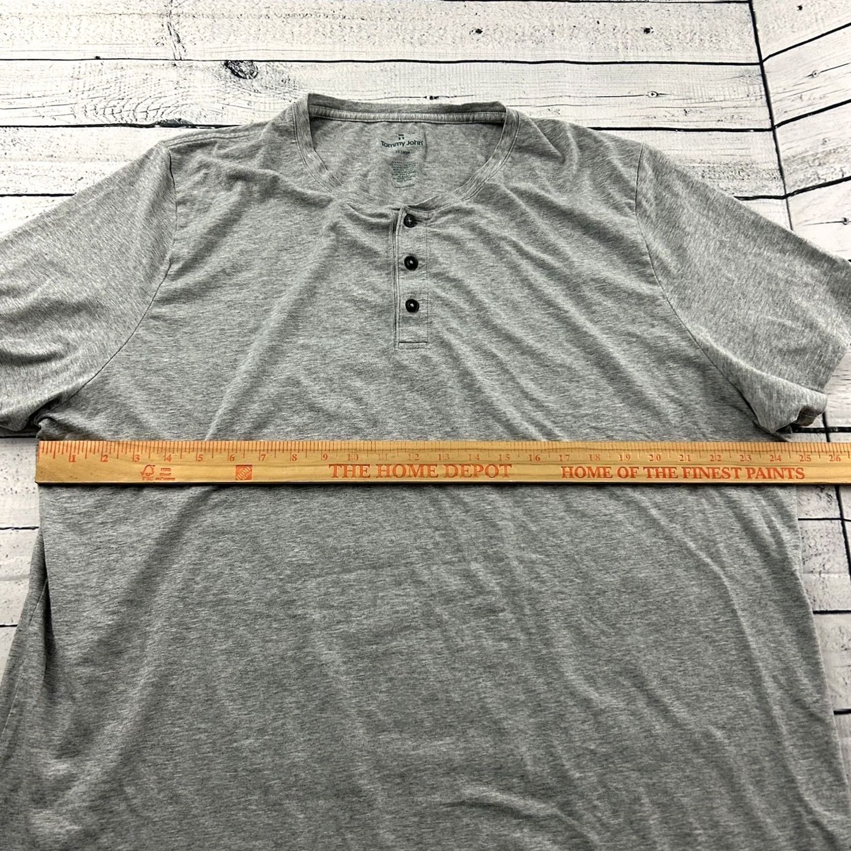 Vintage Tommy John Short Sleeve Henley T Shirt Men's 2XL Gray Size US XXL / EU 58 / 5 - 4 Thumbnail