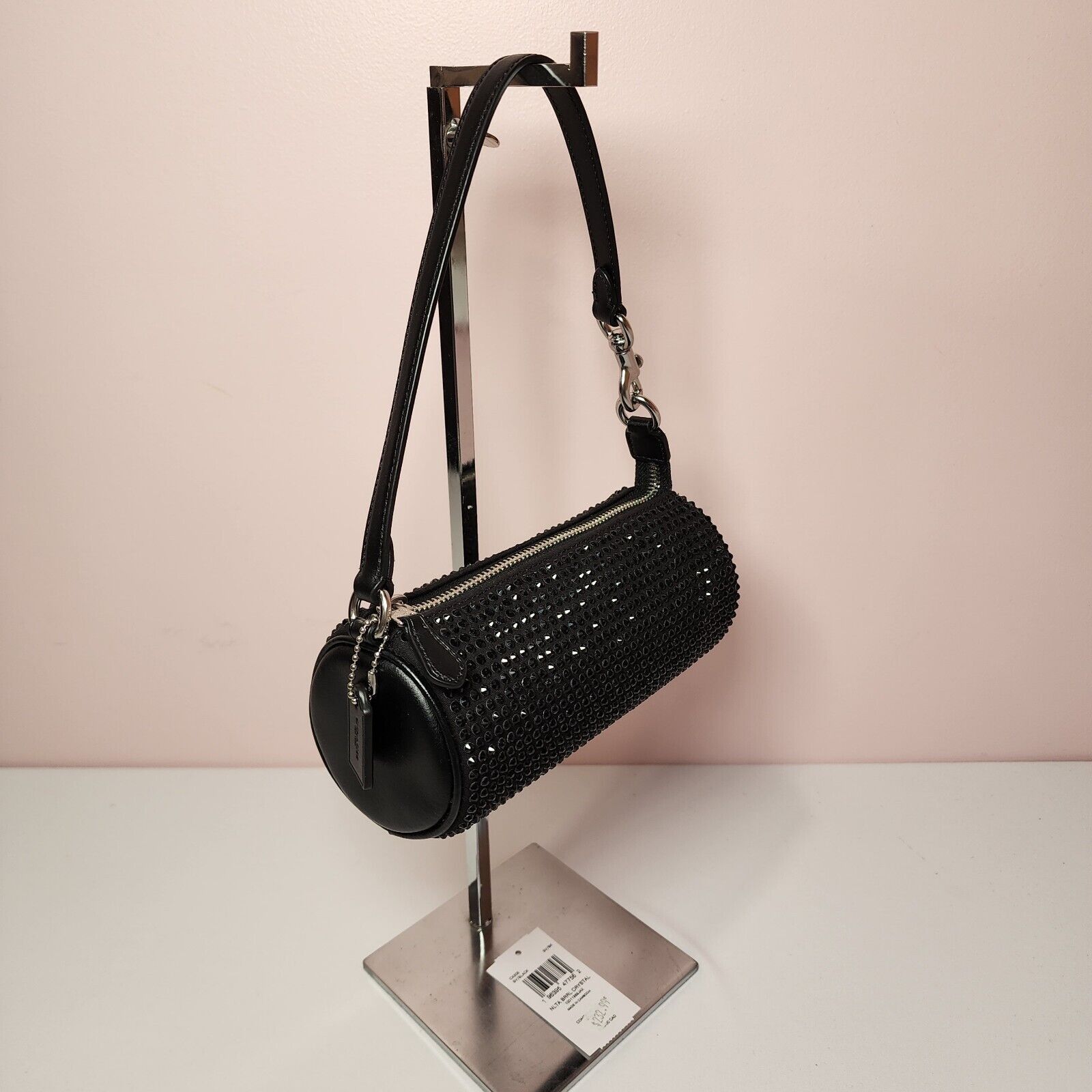 Coach COACH CX208 Nolita Barrel Crystal Bag Black Crystal Fabric Size ONE SIZE - 3 Thumbnail