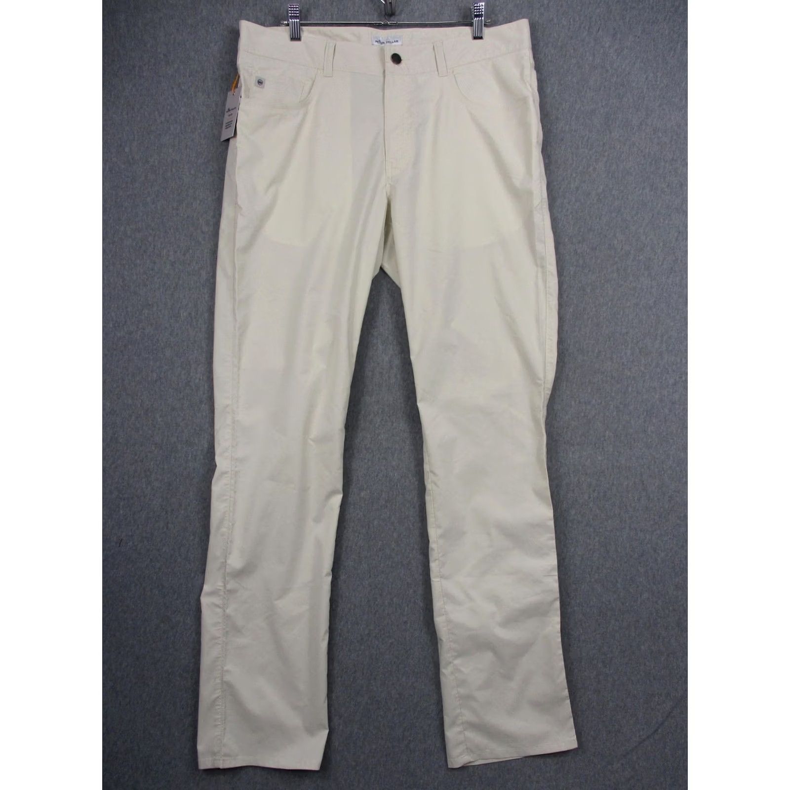Peter Millar Peter Millar Crown Sport Pants Men 5-Pocket Beige 35x34 Slim? (adjusted to fit constraints) Size US 35 - 2 Thumbnail