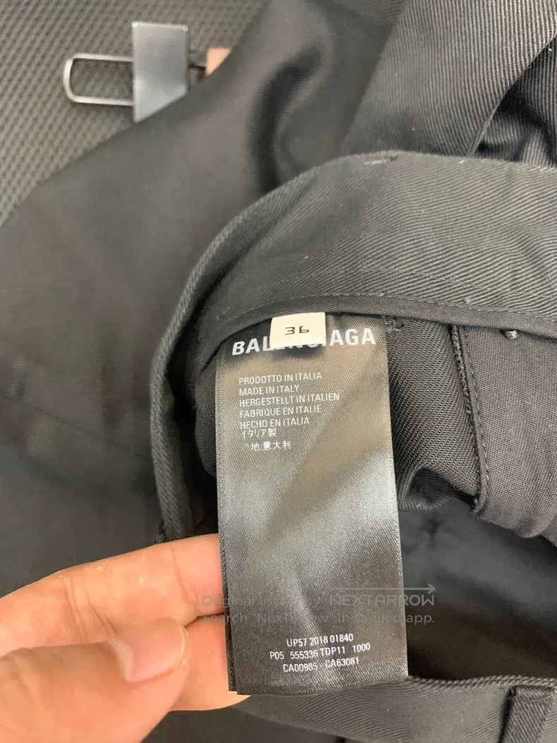 Balenciaga Balenciaga Black Work Wide Leg Pants Size US 36 / EU 52 - 6 Thumbnail
