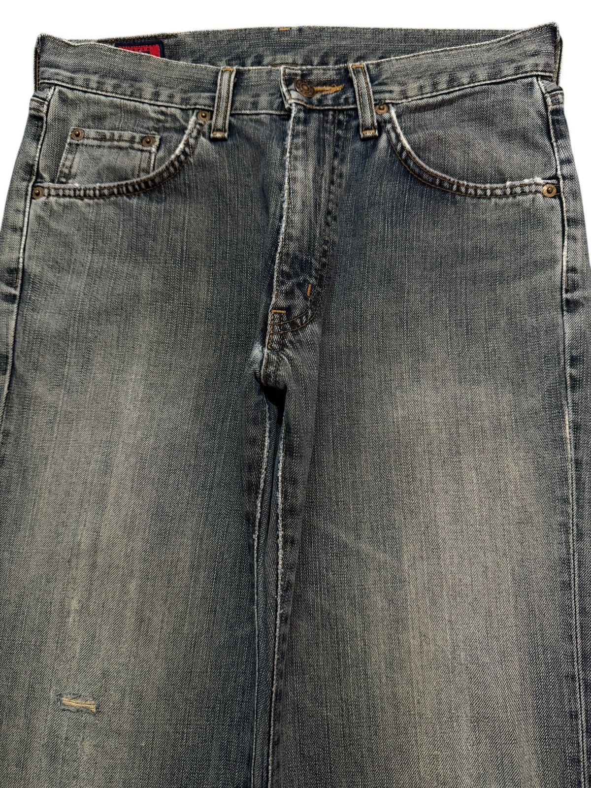 Edwin Vintage 90s Edwin 503zz Faded Wash Distress Straight Leg Size US 30 / EU 46 - 3 Thumbnail