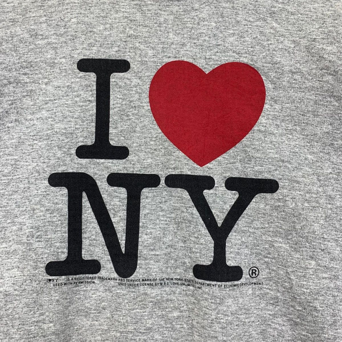 Vintage Vintage I Love New York Print Souvenir Grey Sweatshirt Size US L / EU 52-54 / 3 - 3 Thumbnail