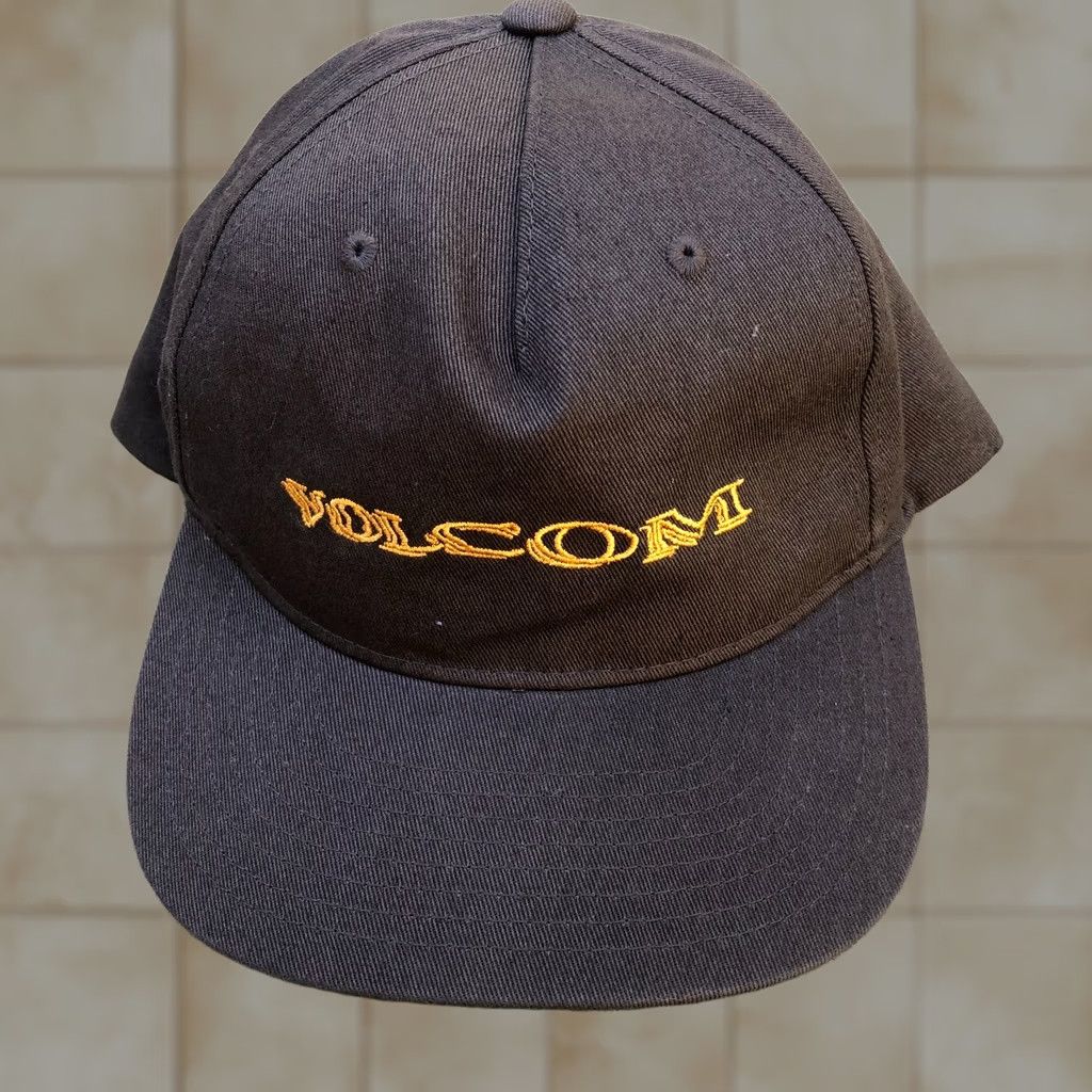 Volcom VOLCOM Snapback Hat Men's Black Adjustable Cap Embroidered One Size Size ONE SIZE - 1 Thumbnail