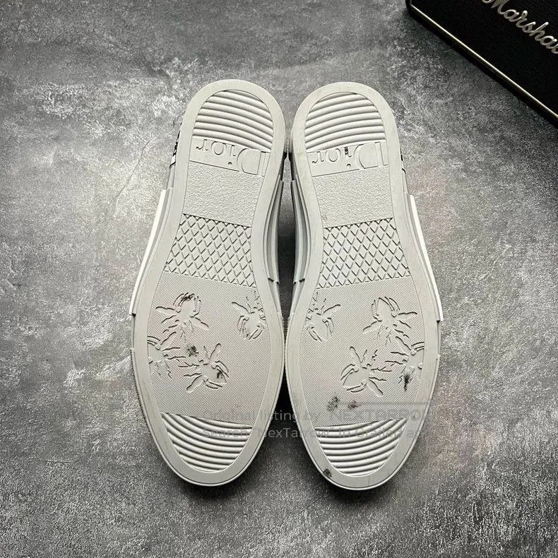 Dior DIOR B23 Gray White Blue Print Sneakers. Size US 7 / EU 40 - 7 Thumbnail