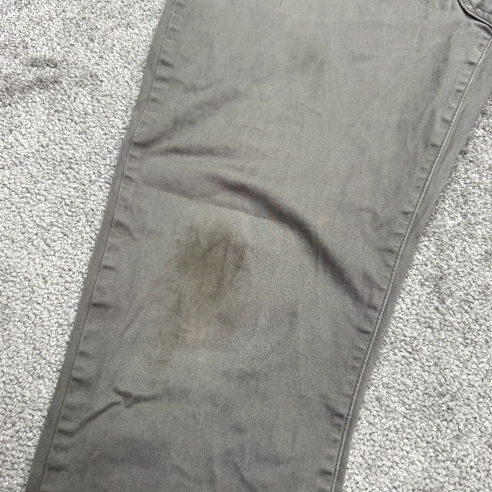 Lucky Brand Lucky Brand Pants Men 33x30 Gray Flat Front Cotton Chino Straight Leg Casual 223 Regular Waist 33 Size US 33 - 7 Thumbnail