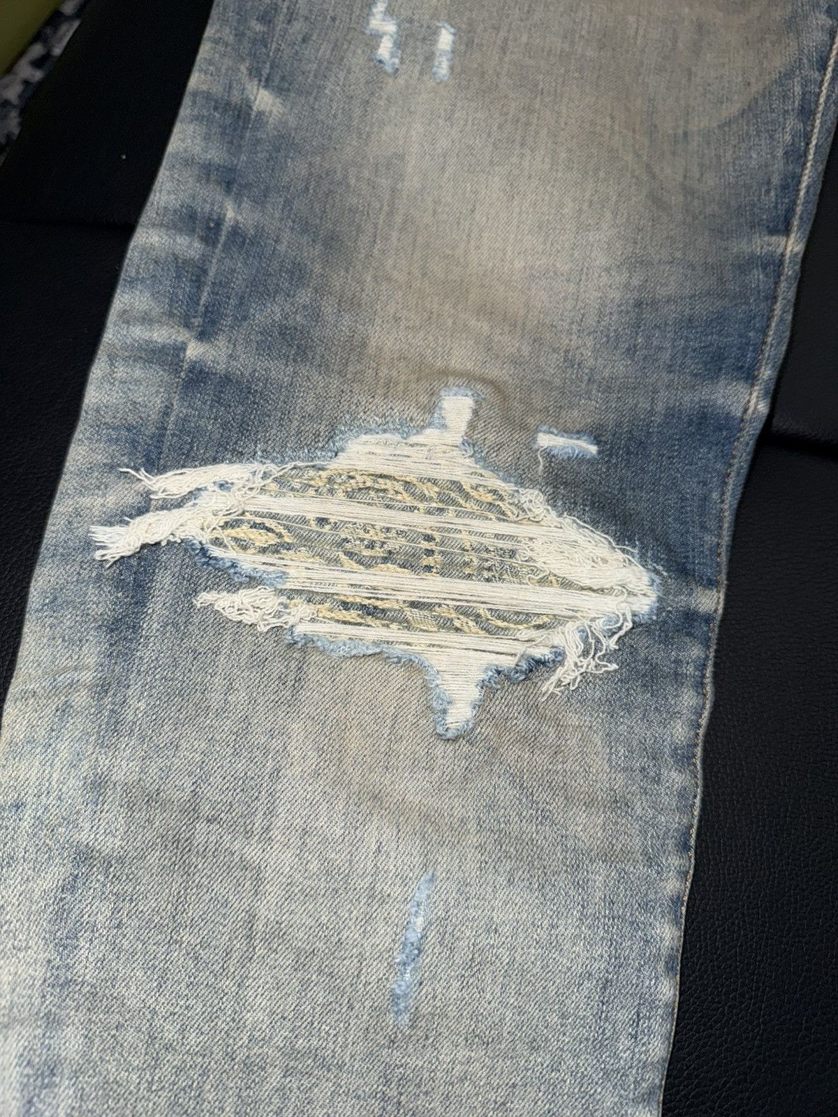 Amiri Amiri bandana denim patch mx1 jeans Size US 34 / EU 50 - 4 Thumbnail