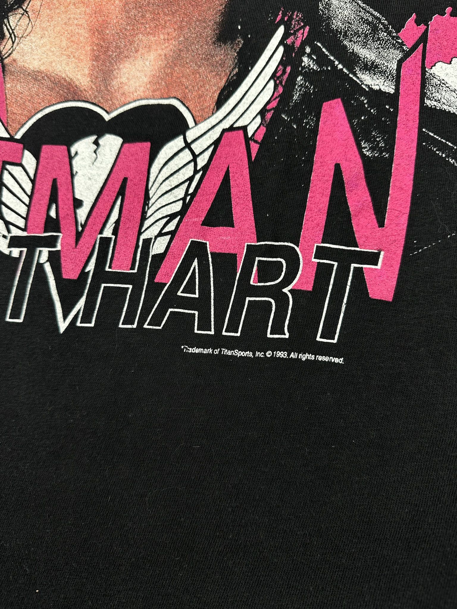 Vintage BRET HART 1993 Hitman Vintage Tee wwf wrestling Size US L / EU 52-54 / 3 - 7 Thumbnail