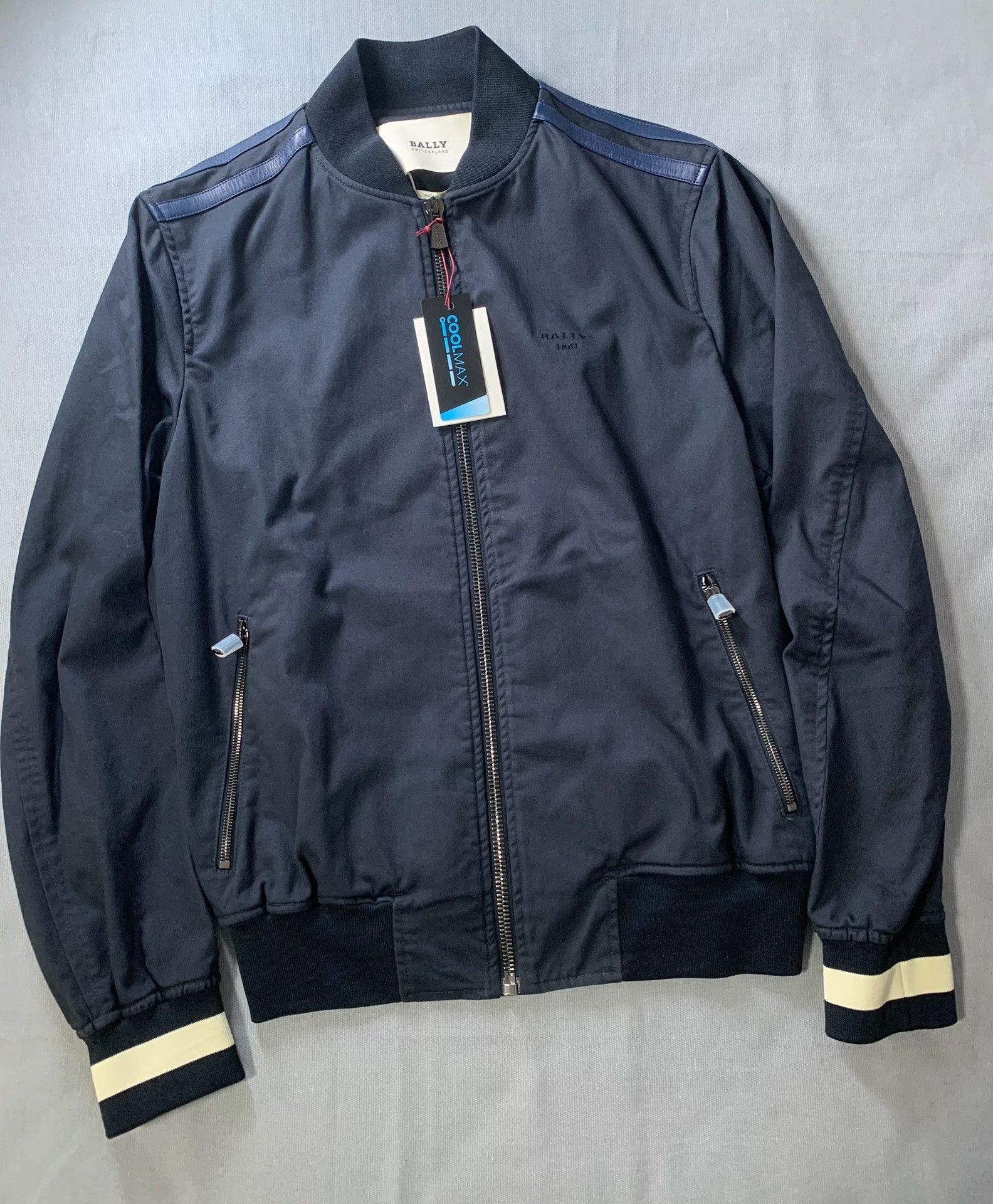 Bally BALLY Dark Blue Coach Jacket Size US M / EU 48-50 / 2 - 1 Thumbnail