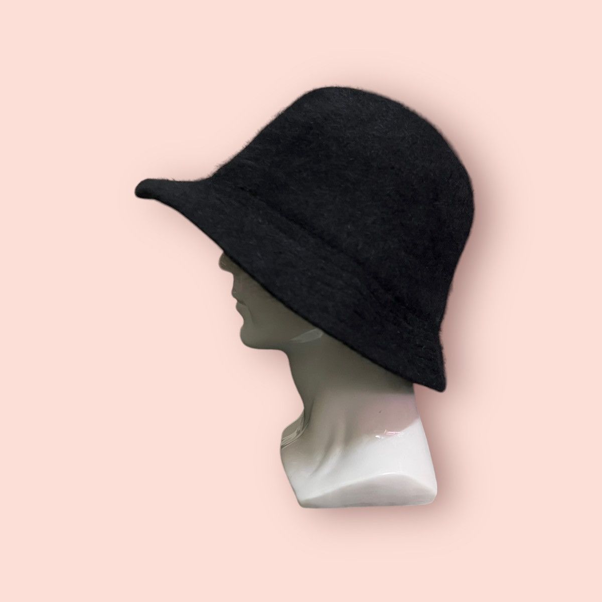 Beams Plus × Japanese Brand VINTAGE RAY BEAMS MOHAIR BLACK WOOL BLEND BUCKET HAT Size ONE SIZE - 3 Thumbnail