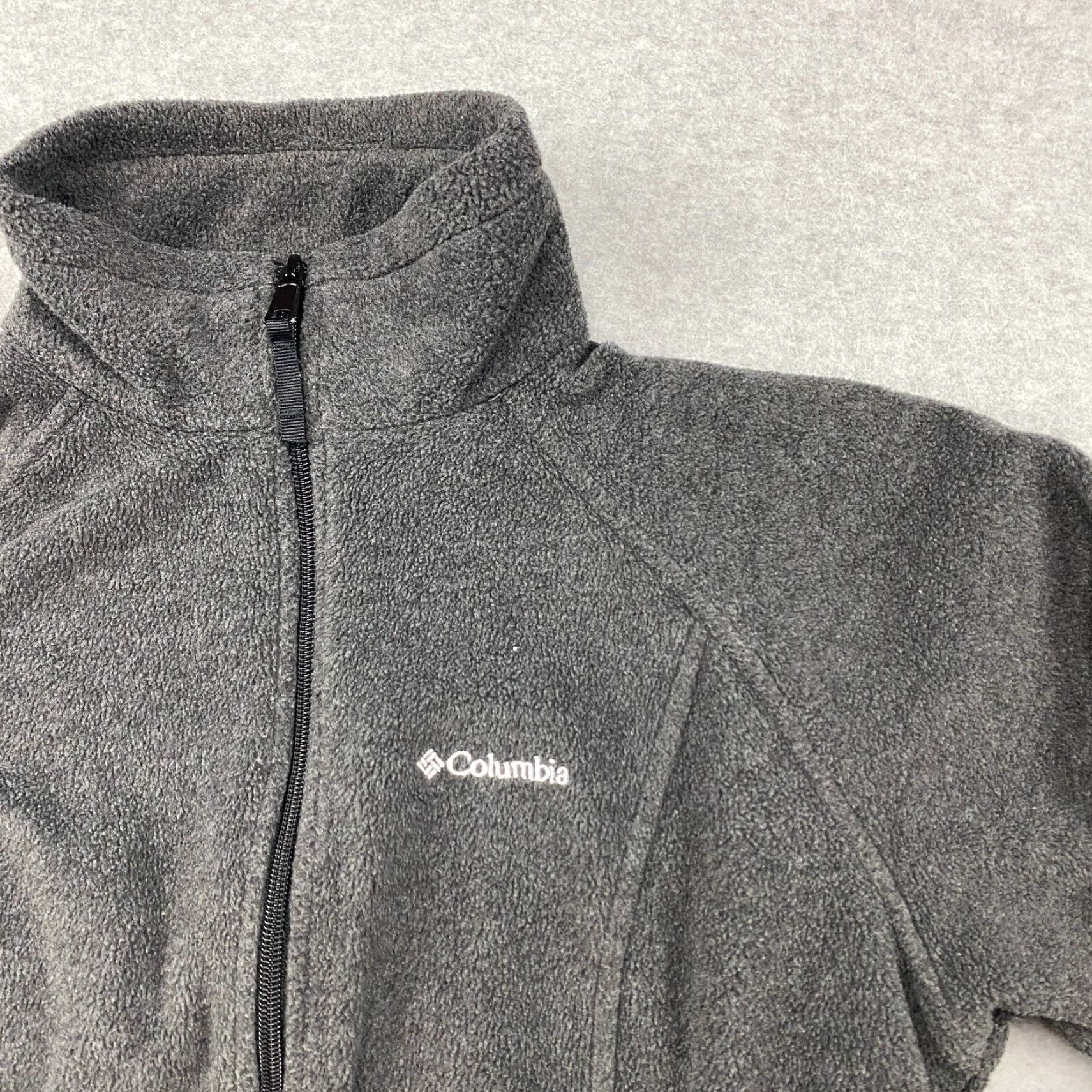 Vintage Columbia Benton Springs Fleece Jacket Womens Medium Gray Full Zip Pocket Outdoor Size M / US 6-8 / IT 42-44 - 3 Thumbnail
