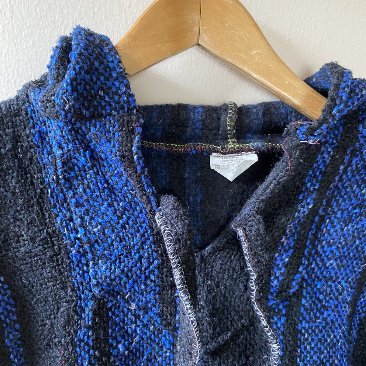 Vintage Blue Striped Baja Hoodie Pullover Size US M / EU 48-50 / 2 - 3 Thumbnail