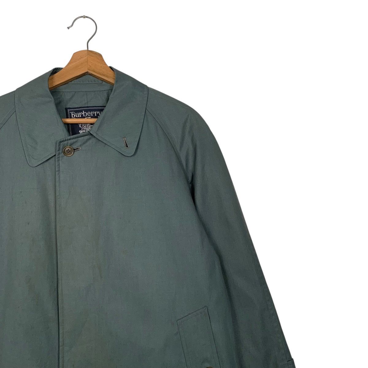 Burberry Burberrys Green Trench Coat Size US M / EU 48-50 / 2 - 5 Thumbnail