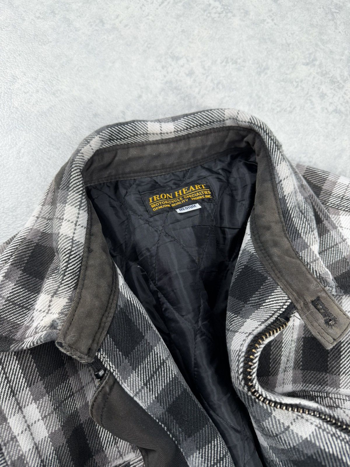Iron Heart Iron Heart Heavy Flannel Zip Jacket Black Grey Check Size M Size US M / EU 48-50 / 2 - 9 Thumbnail