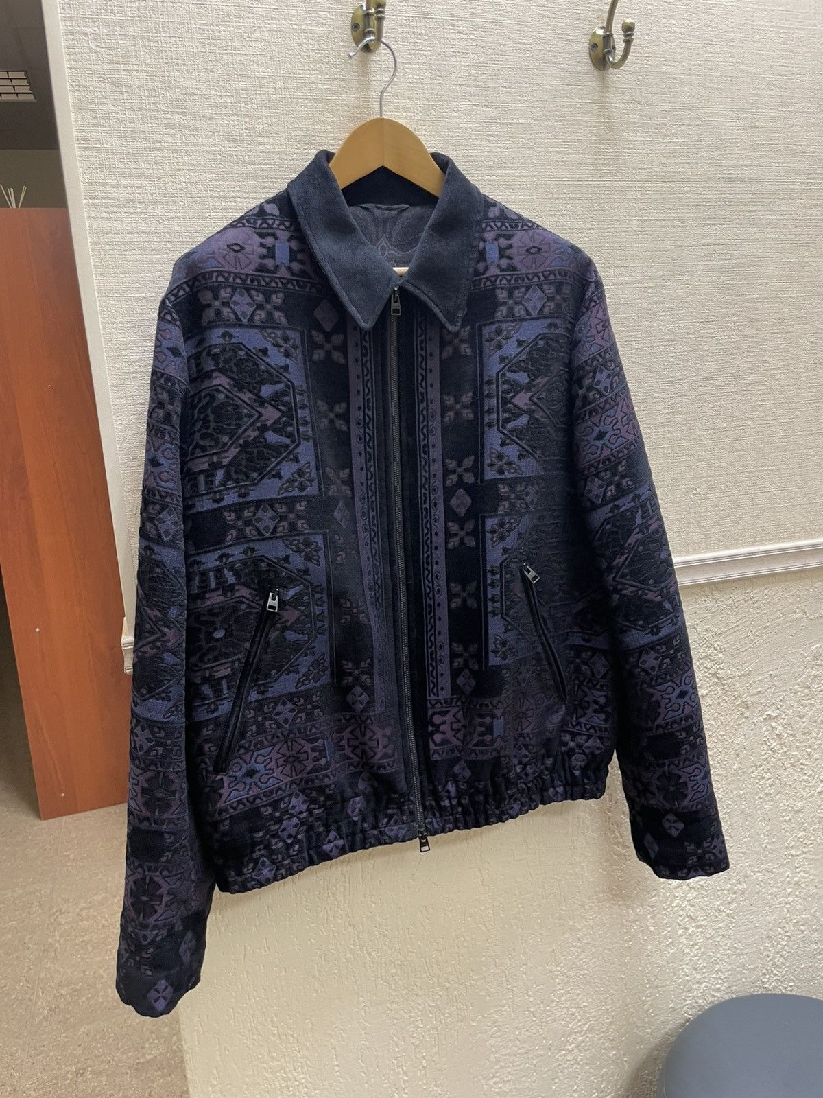 Etro Etro Intarsia Pattern Embroidery Bomber Jacket Size US XL / EU 56 / 4 - 2 Thumbnail