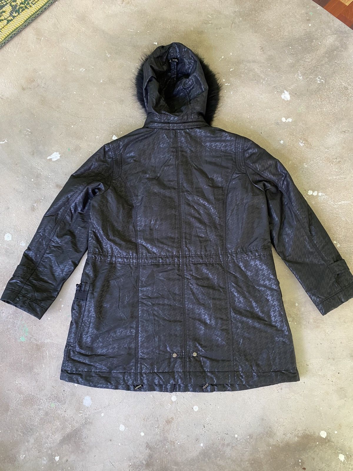 Hiroko Koshino Homme Hiroko Bis Fur Hood Houndstooth Parka Jacket Size US M / EU 48-50 / 2 - 11 Thumbnail