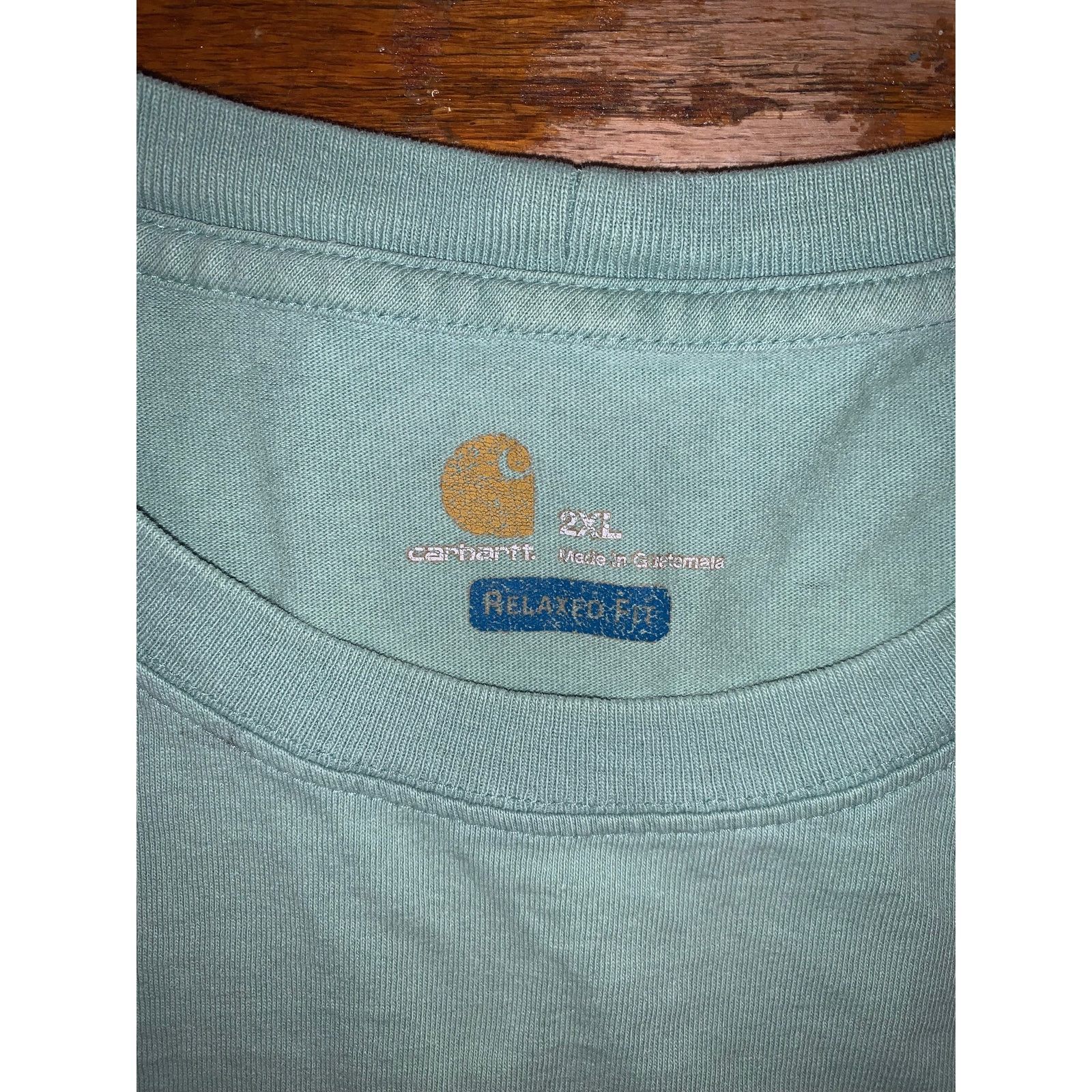 Carhartt Carhartt Pocket T Shirt 2XL Green Relaxed Fit Workwear Tee Size US XXL / EU 58 / 5 - 5 Thumbnail