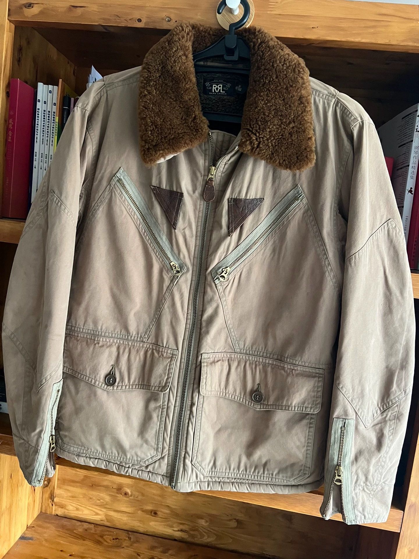 RRL Ralph Lauren RRL A-2 Jacket Wool Sheepskin Trim Talon Zip Vintage Size US M / EU 48-50 / 2 - 3 Thumbnail