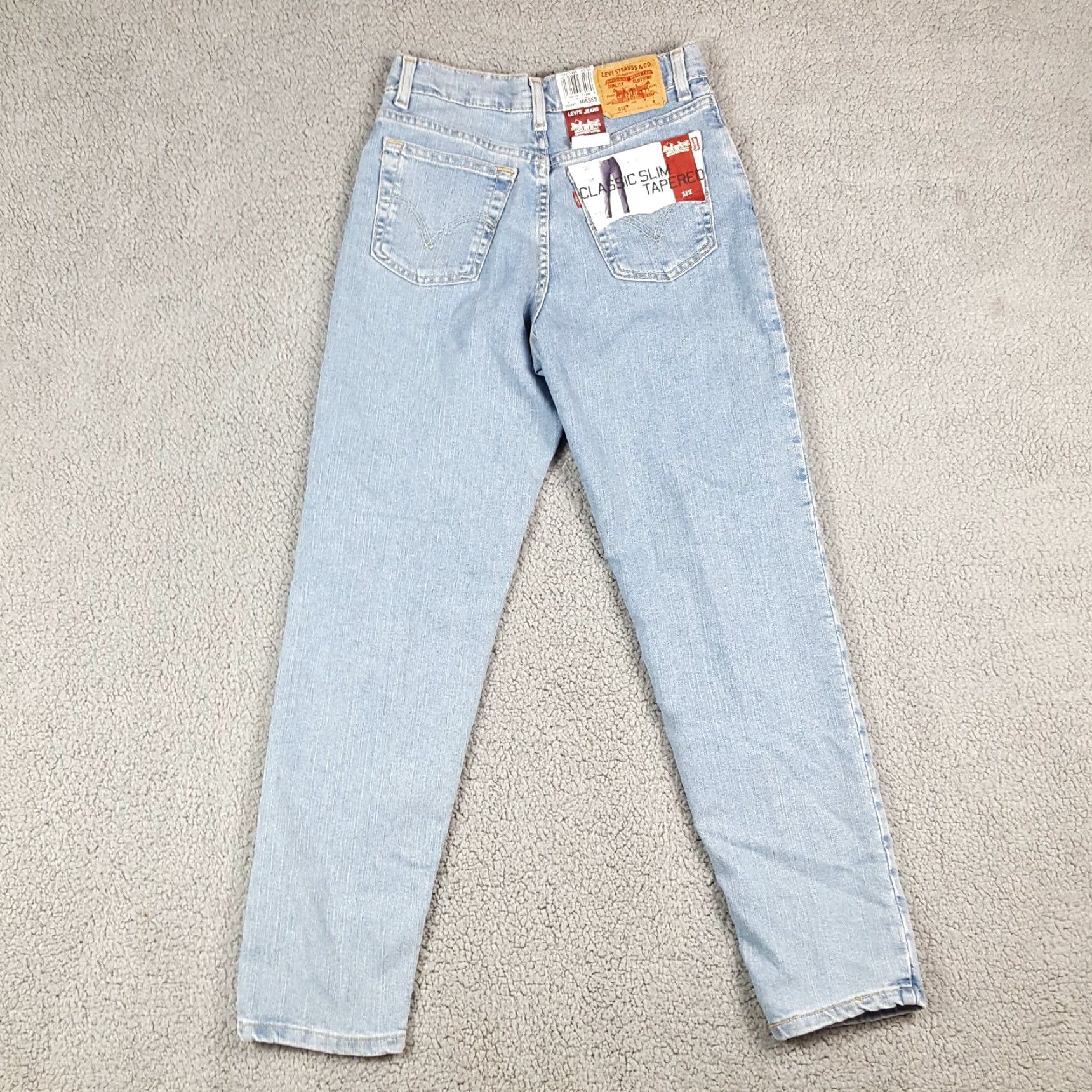 Levi's VINTAGE Levi's 512 Slim Tapered Stretch Denim Jeans Women's Size 6 Blue Y2K 90s Retro Size 28" / US 6 / IT 42 - 7 Thumbnail