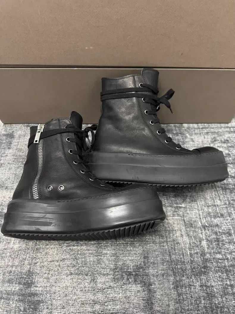 Rick Owens Rick Owens Pure Black Thick Low Large Converse shoes Size US 5.5 / IT 35.5 - 5 Thumbnail